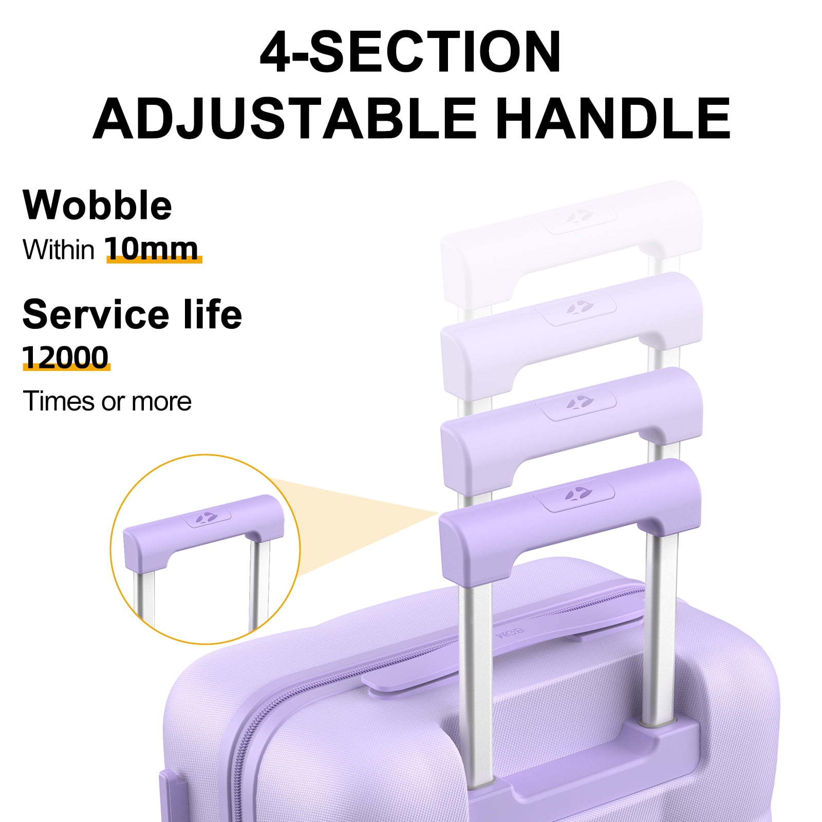 MGB 24" Medium Checked Luggage - PC Durable Hardshell Suitcase with Dual 360° Spinner Wheels & TSA Lock | Airline-Approved, Lightweight Design for Outdoor Travel
