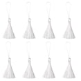 thumbnail image 1 of Unique Bargains 6.5' Silky Bookmark Tassels with Loop for DIY Craft Accessory, 8Pack White, 1 of 5