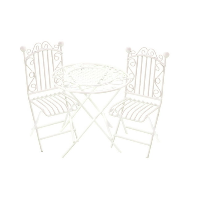1 Set of Miniature Table Chair Set Figurines Decorative Mini Furniture Statues Mini House Decor