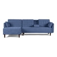thumbnail image 2 of Sala Modular Sofá Cama Reversible Makora Azul Velvet, 2 of 9