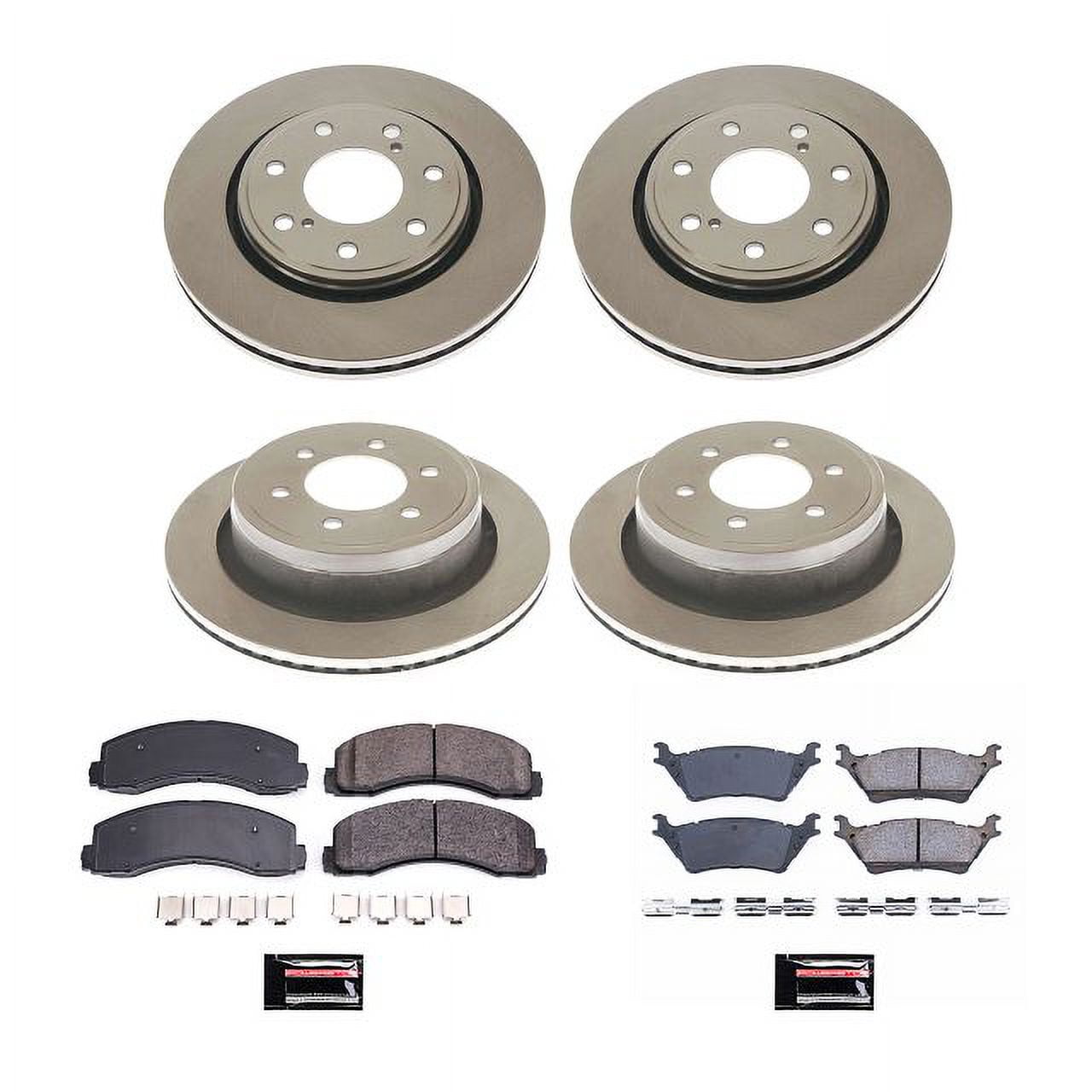 PowerStop Front and Rear Stock Replacement Brake Pad and Rotor Kit Fits: FORD Select Models KOE6269