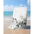 thumbnail image 4 of Eucalyptus Leaves Beach Towels Oversized Super Absorbent, Spring Sage Green Summer Botanical Lightweight Bath Towel Quick Dry Sets For Bathroom/Pool/Rv Camping/Beach Play/Gym Room/Picnic 23"x47", 4 of 8