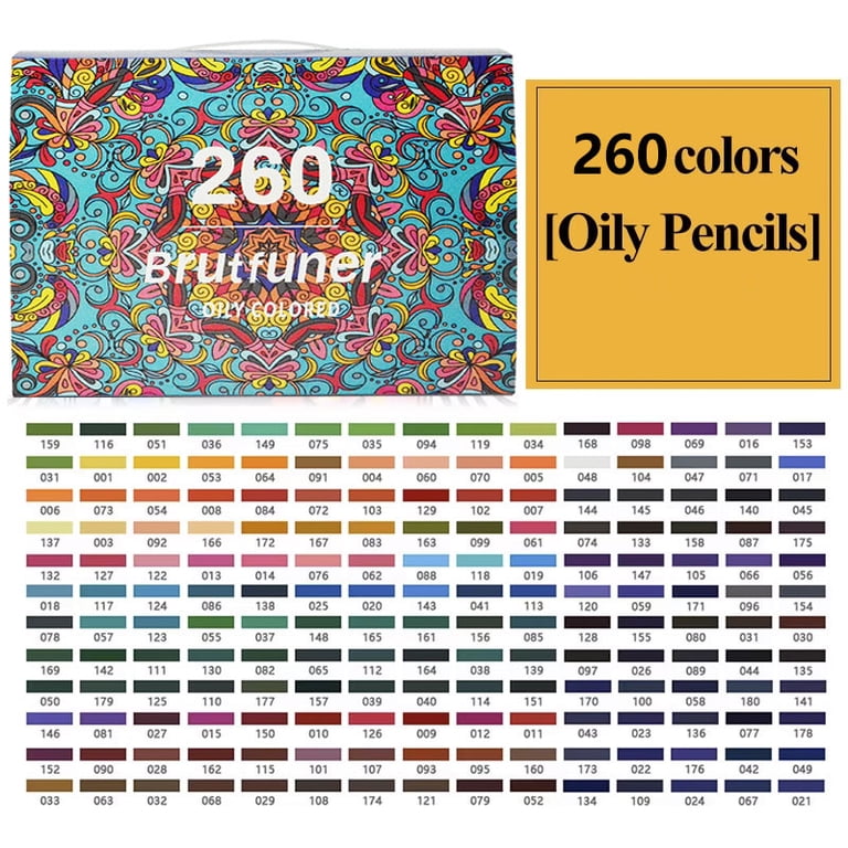 260 Colored Pencils, Rich Pigmented Soft Core Coloring Pencils