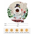 thumbnail image 6 of 15 Inch Round Placemats Set of 4, Christmas Snowman Non Slip Heat Insulation PP Table Mats, Xmas Tree Snowflake Rustic Winter Washable Place Mats for Kitchen Dining Party Table Decor, 6 of 7