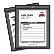 Shop Ticket Holders, Stitched, One Side Clear, 75 Sheets, 9 X 12, 25/box | Bundle of 2 Boxes