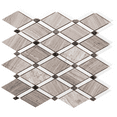 thumbnail image 2 of The Tile Life Santorini Diamante Wooden White Marble Mosaic Tile - 12 x 12 in. - Polished - 1-Piece - Wall & Backsplash, 2 of 3