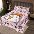 thumbnail image 2 of Erosebridal Kawaii Ghost Cartoon Halloween Bat Print Reversible Bedspread Twin, 2 of 6
