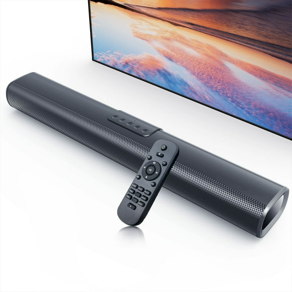 VEAT00L 2.1ch Barres de Son pour TV, Barre de Son avec Subwoofer, Haut-Parleurs Surround Bluetooth 5.0 3D Câblés et Sans Fil, Connexion Optique/hdmi/aux/rca/usb, Fixation Murale, Télécommande