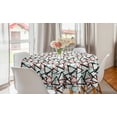 thumbnail image 1 of Grunge Round Tablecloth, Abstract Triangles with Vintage Inspirations Paint Illustration, Circle Table Cloth Cover for Dining Room Kitchen Decor, 60", Mint Green Vermilion, by Ambesonne, 1 of 2
