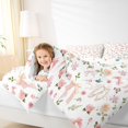 thumbnail image 4 of Homewish Kawaii Bow Tie Full Size Comforter Sets,Pink Ballet Shoe Bedding Comforter Set,Rustic Flower Floral Bedding Sets For Girl Kids,Breathable Home Decor Reversible,3-Piece, 4 of 8