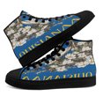 thumbnail image 4 of Louisiana Brown Pelican With Magnolia Map High Top Canvas Shoes Sneakers Black Size 4.5, 4 of 7