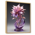 thumbnail image 2 of Designart "Tranquil Visionary Vase In Violet III" Flowers Floater Framed Canvas Art Print, 2 of 5