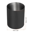 thumbnail image 2 of Uxcell Pencil Holder, Pen Holder for Desk Stainless Steel Pencil Holders Cup Organizer Makeup Brush Holder Black, 2 of 5