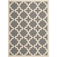thumbnail image 2 of Safavieh Courtyard Polypropylene Medium Rectangle Rug CY6913-246-5 in Anthracite and Beige, 2 of 3