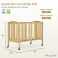 thumbnail image 4 of Dream On Me 2-in-1 Folding Full-Size Crib Natural, 4 of 7