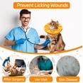 thumbnail image 6 of Minzimin 1Pack Cat Cone Collar Soft, Adjustable Cat Recovery Collars Spay Cones to Stop Licking, Cute Donut E Collar After Surgery, Anti-Lick Wound Healing Elizabethan Collar for Kittens, 6 of 7