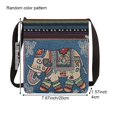 thumbnail image 2 of Hfppkn Elephant Embroidered Boho Hobo Crossbody Bag, Vintage Ethnic Shoulder Purse for Women Travel Use 20x23x4cm, 2 of 7