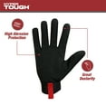 thumbnail image 3 of Hyper Tough Heavy Duty Impact Gloves, Black Red and Gray, Polyester, Adult Men's, Large, 1 Pair, 3 of 10