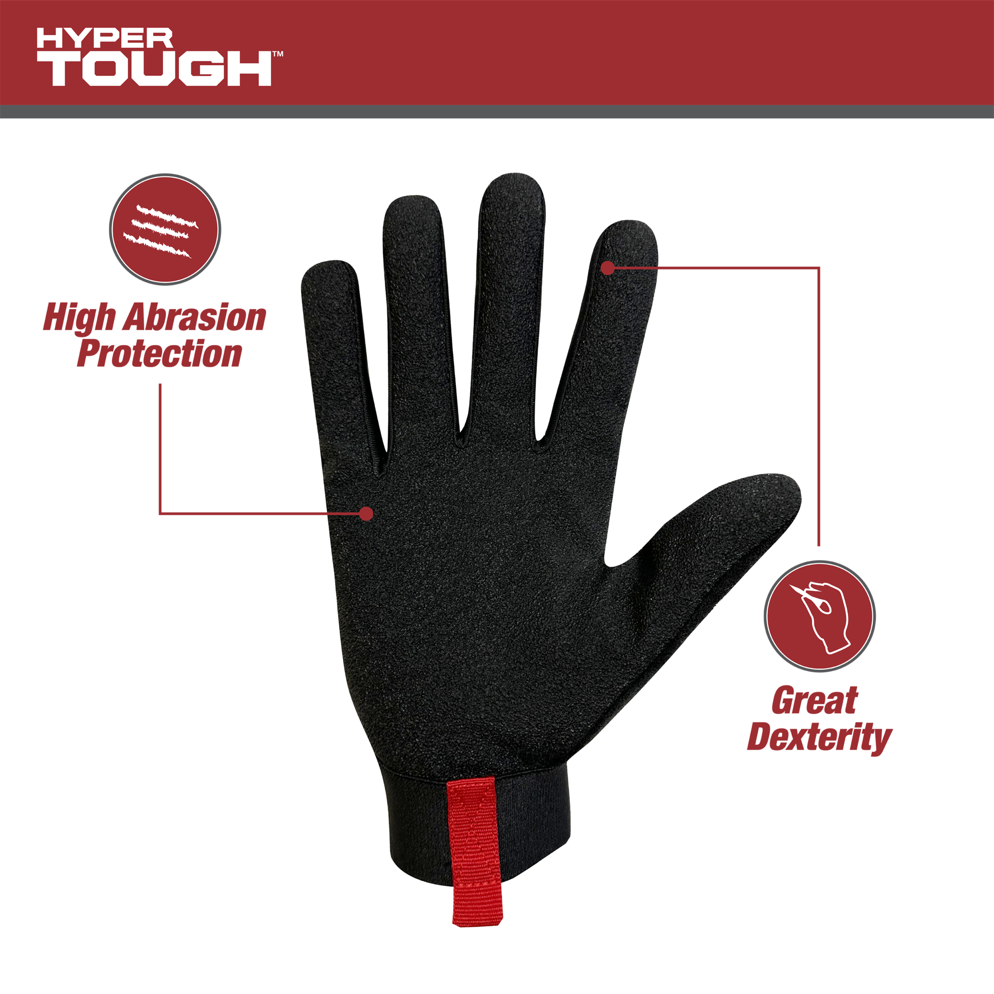 Hyper Tough Heavy Duty Impact Gloves, Men's Extra Large photo 3