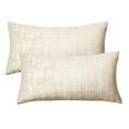 thumbnail image 4 of Home Soft Things Textured Velvet Decorative Throw Pillow Covers Soft Velvety Pillow Cases Cushion Covers, No Pillow Insert, Set of 2, - Gardenia - 26" x 26" EURO, 4 of 5