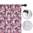 thumbnail image 4 of Blackout Kids Curtains,White Butterfly Red Blue Leaf Pattern Childrens Insulated Curtains Set Of 2,Bedroom Essentials,Toddler Room Decor 42"x54", 4 of 5