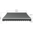 thumbnail image 2 of Toldo de brazo plegable Toldo retráctil Parasol Toldo de sol Cubierta de toldo Toldo de patio al aire libre Toldos de cubierta Sunsetter con manivela manual, gris, 250 x 200 cm esquí esquí Gafas de esquí, 2 of 5