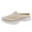 Beige, variant on Womens Mens Breathable Mesh Walking Mules Comfortable Indoor Outdoor Flat Shoes Open Back Knit Slip on Summer Sneakers Pink 7