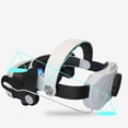 thumbnail image 6 of Head Strap for Meta Quest 3 with 6000mAh Battery VR Accessories for Quest 3 Comfort Adjustable Elite Strap-Black White, 6 of 6