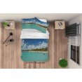 thumbnail image 2 of 3D Cielo Azul Bosque Mar Paisaje Funda nórdica Juego de cama Set Funda nórdica, 2 of 3