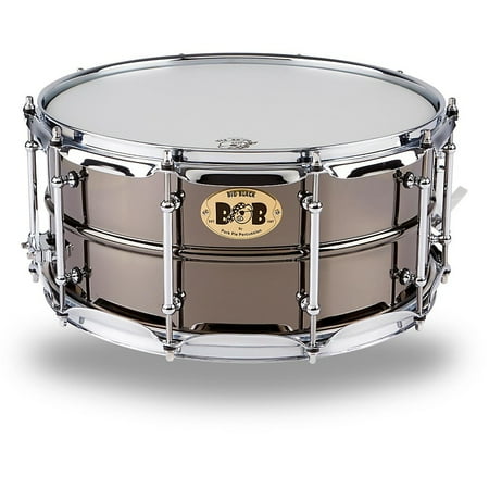 - Pork Pie Big Black Brass Snare Drum with Tube Lugs and Chrome Hardware Black 14 x 6.5 in.