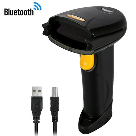 Wireless Bluetooth 4.0 & USB 3.0 Wired Barcode Scanner, 1D Handheld Inventory Laser Bar Code