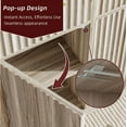 thumbnail image 3 of TIQLAB 55" Large Fluted Buffet Cabinet with Storage, Modern Credenza with Adjustable Shelves, Mid Century Sideboard, Media Console for Living Dining Room Kitchen Entryway Hallway, Light Walnut, 3 of 15