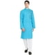 SKAVIJ Ensemble Pyjama Kurta pour Homme Brodé Robe de Mariée en Coton Turquoise XL – image 1 sur 6