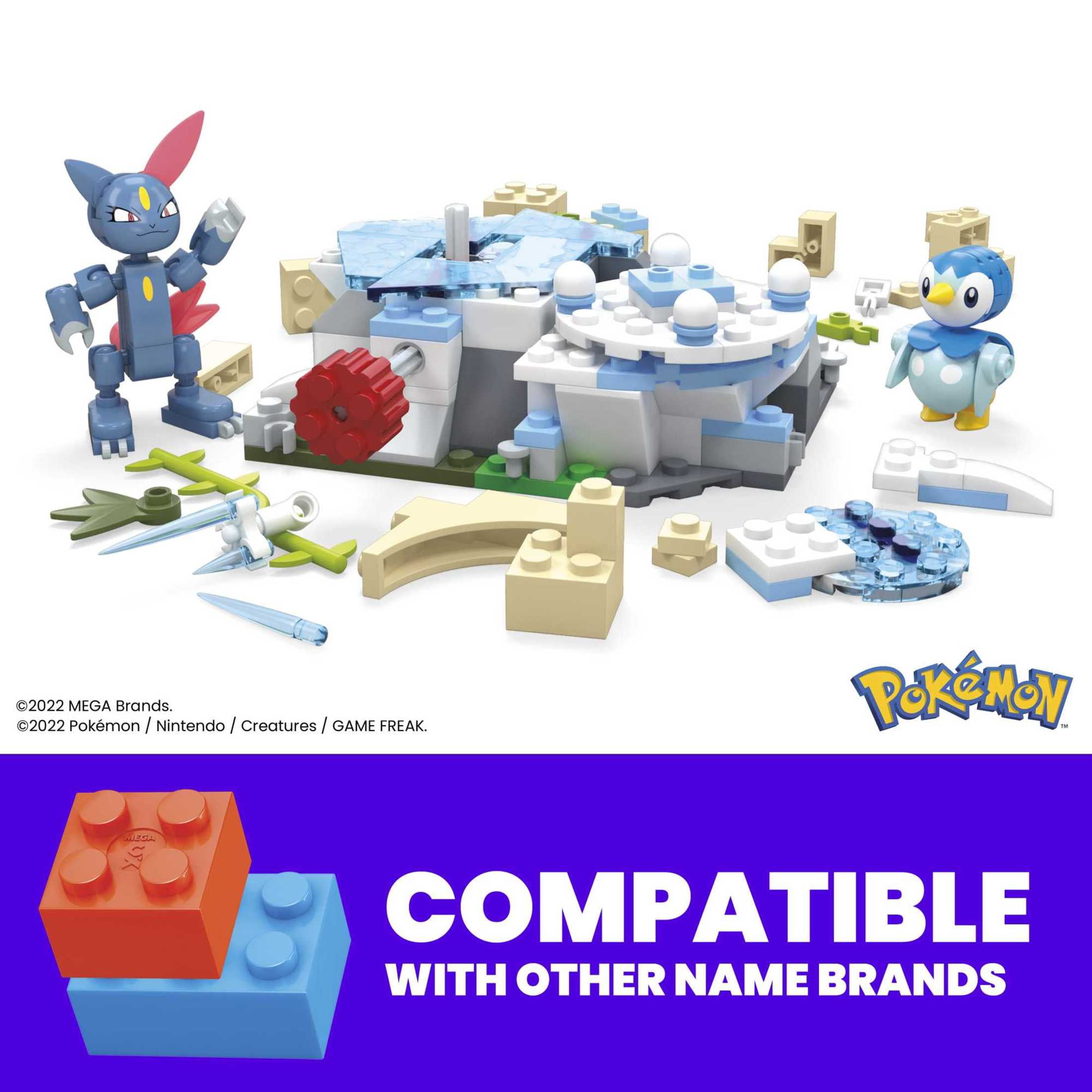 MEGA Pokemon Building Toy Kit Piplup and Sneasel's Snow Day (171 Pieces) for Kids