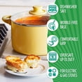 GreenLife Soft Grip Healthy Ceramic Nonstick Yellow Cookware Pots and