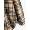thumbnail image 6 of ZAFUL Women Casual Casual Button Up Pocket Plaid Shirt Yellow M, 6 of 6