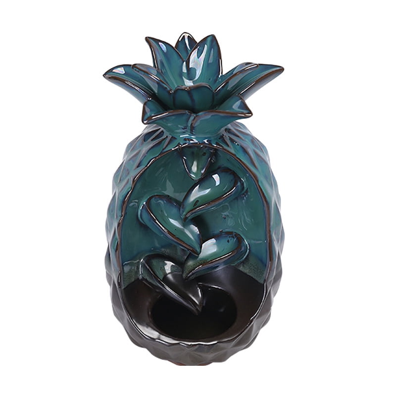 Ceramic Incense Burner, Waterfall Backflow Incense Holder, Aromatherapy Decor, Zen Decor, Home Decor, Room Decor (Teal)
