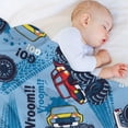 thumbnail image 4 of Monster Trucks Throw Blanket Vehicle Cars Cozy Blankets for Kids Baby Soft Sofa Blanket Couch Bed Fuzzy Thermal Fleece Travel Blankets 50 X 60 in Home Holiday Decor, 4 of 6