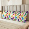 thumbnail image 2 of Balery Colorful Dinosaurs Funda Protectora para Almohada Corporal de Algodón Hipoalergénico con Cierre(55 x 21 pulgadas), Almohadas No Incluidas, 2 of 7