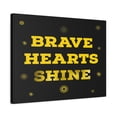 thumbnail image 3 of Brave Hearts Shine Inspirational Motivational Quote Canvas Wall Art for Home Decor Ready-to-Hang, 3 of 15