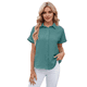 thumbnail image 2 of Camisa de Corta con Botones para Mujer, Color Verde Oscuro, Talla M, 2 of 10