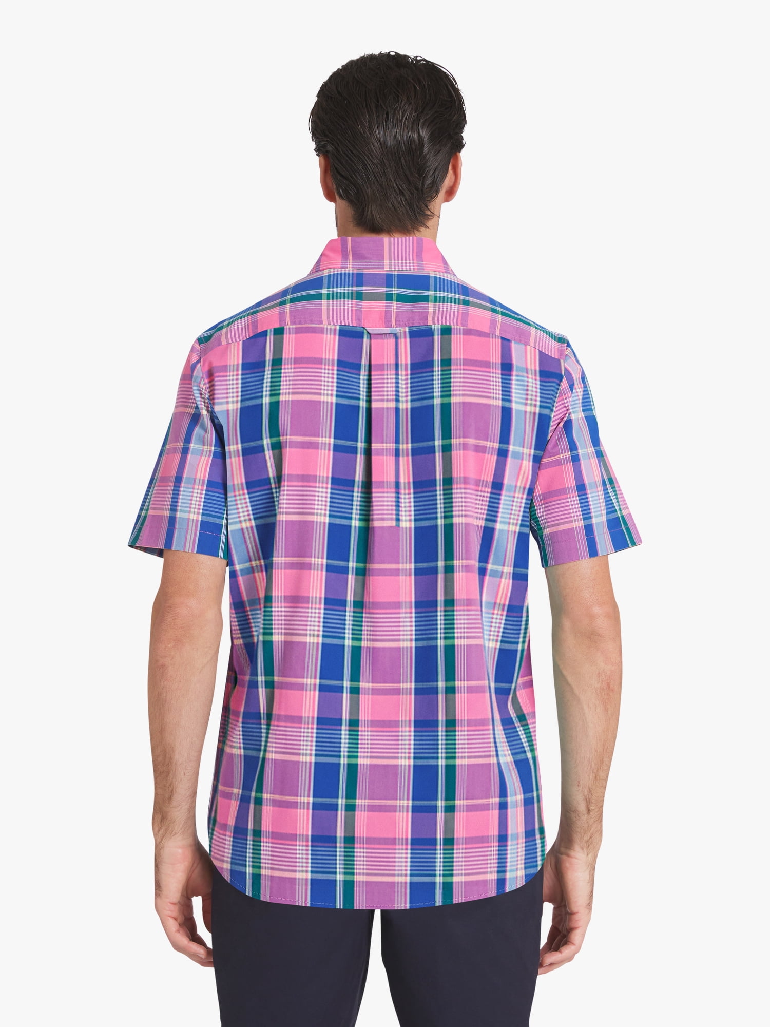 Chaps Men's & Big Men's Short Sleeve Easy Care Stretch Poplin Shirt, Sizes S-3XL