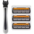 thumbnail image 2 of Rastrillos para afeitar GlideMax 1Pza 6 Cuchillas 3 Hojas ABS / Acero Inox Gris/Negro., 2 of 2