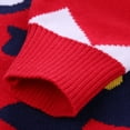 thumbnail image 3 of Ulitacool Boys Sweater Long Sleeve Toddler Baby Knit Crewneck Striped Sweater Pullover Sweater Shirt Winter Warm Coat Fashion Outfits Red 2-3 Years, 3 of 5