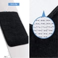 thumbnail image 5 of Large Black Bathroom Rugs, 20"×32" Absorbent Shaggy Shower Mat, Microfiber Bath Mats for Bathroom, Luxury Bathroom Floor Mats Rubber Back, 5 of 8