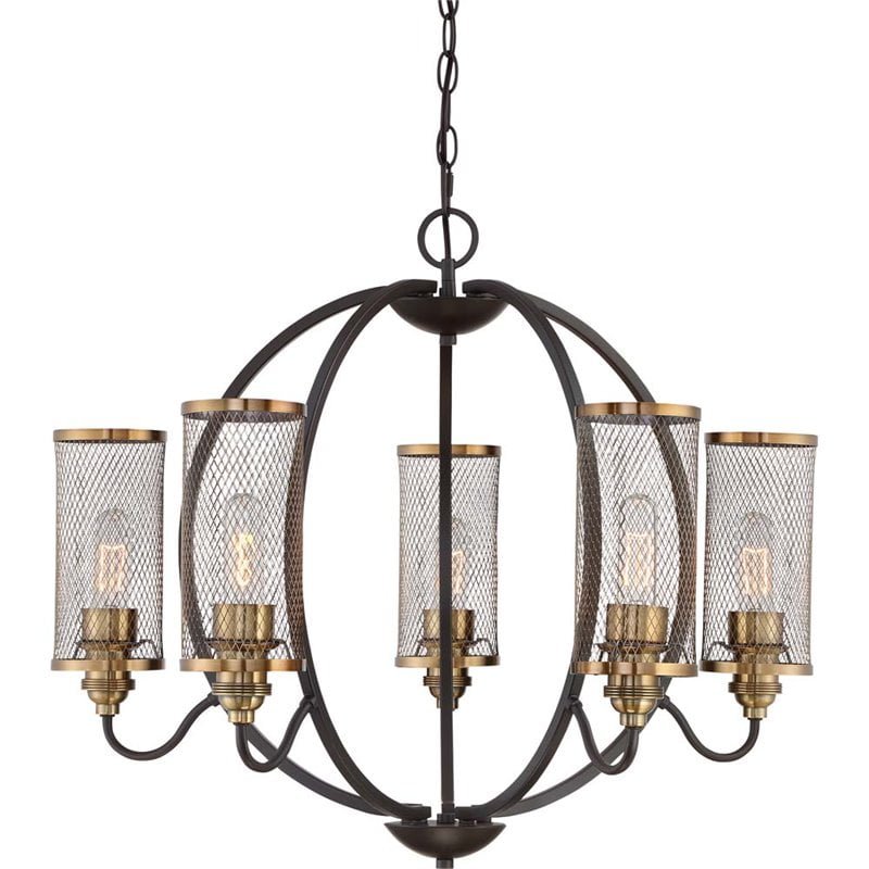 Quoizel Denton 6 Light Cage Chandelier In Western Bronze