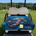 thumbnail image 2 of KUIFORTI Turtle Golf Cart Seat Covers Easy Installation Golf Cart Seat Towel Blanket with 4 Front Pockets Soft Easy to Clean Fits for Club Car and More 2 Person Seats Golf Carts, 2 of 7
