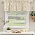 Beige Geometric Valances for Windows, Decorative Rod Pocket Window ...