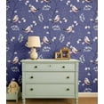 thumbnail image 2 of S4Sassy Bird & Vine Print Wallpaper - Blue Wall Covering, 25" X 240" Self-Adhesive Textured Vinyl Walls Paper, Wallwrap, Easy Diy Walls Covering For Kids Bedroom, Room Wall Decor, Playroom Wallpaper, 2 of 8