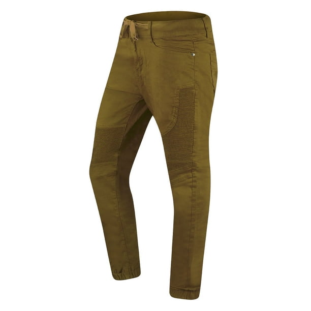 Trending Apparel - New Men Biker Twill Joggers Double Needle Stacked Slim Fit - Walmart.com